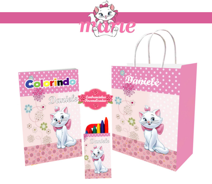 Fazendo a Propria Festa: KIT PERSONALIZADOS TEMA GATINHA MARIE  Festa da gata  marie, Festa gatinha marie, Festas de aniversário de gatinho