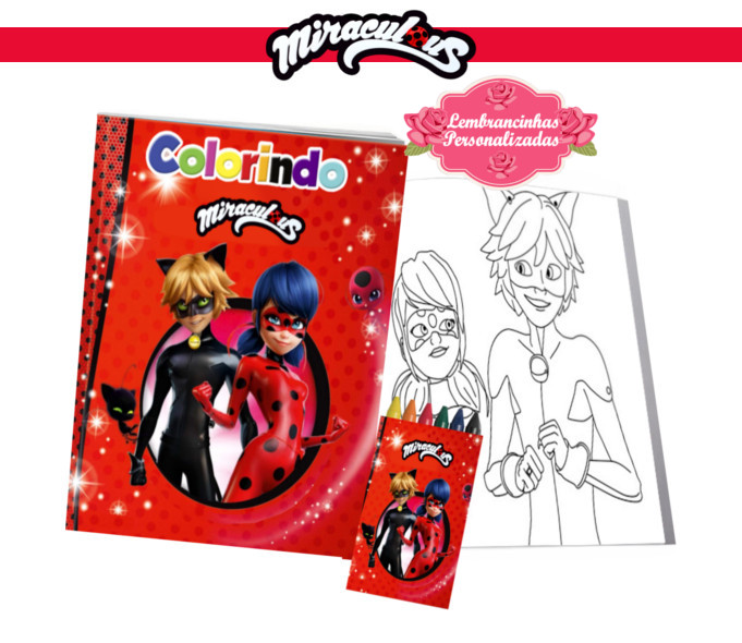 Livrinho para Colorir Miraculous Ladybug 2 - Fazendo a Nossa Festa