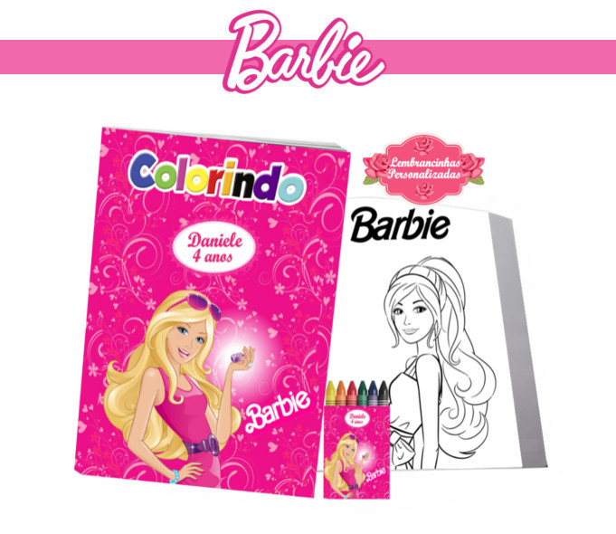 Tecido livro pintar e lavar: BARBIE – criacoesemfamilia