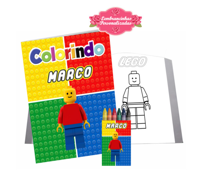 Kit Colorir Lego, Loja JR Lembranças