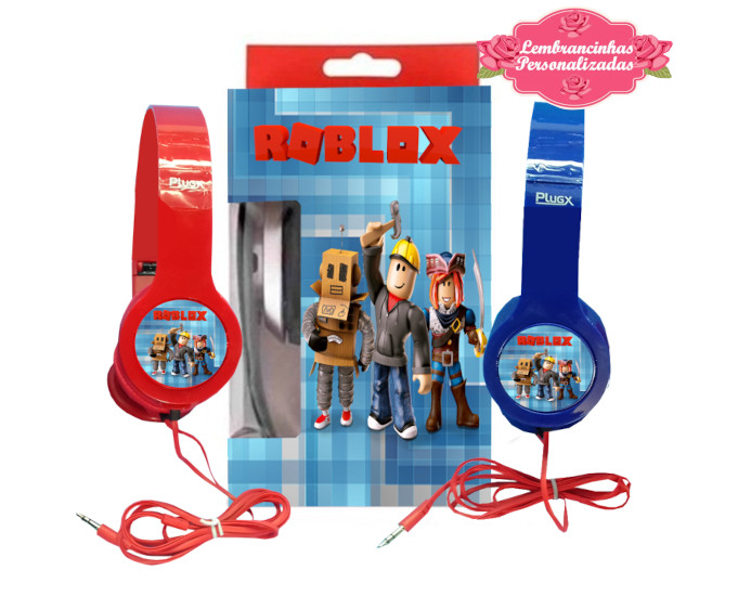 lembrancinha fone de ouvido do Roblox 